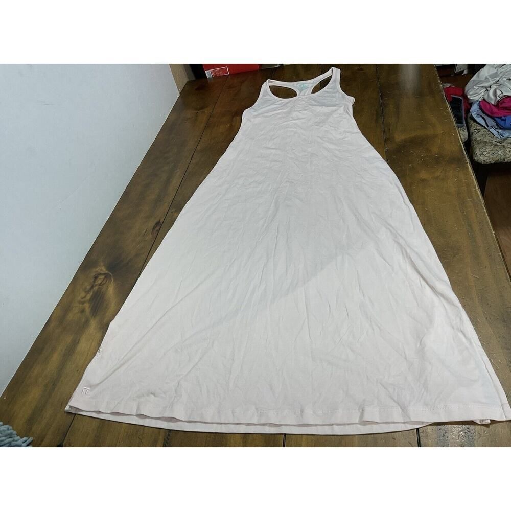 Tommy John Second Skin Racerback Tank Dress Size Medium Pink Sleeveless Midi